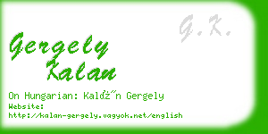gergely kalan business card